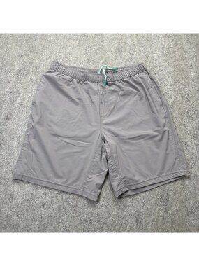 Myles Athletic Shorts Men XL Gray 8" Nylon Stretch Performance Gym